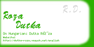 roza dutka business card